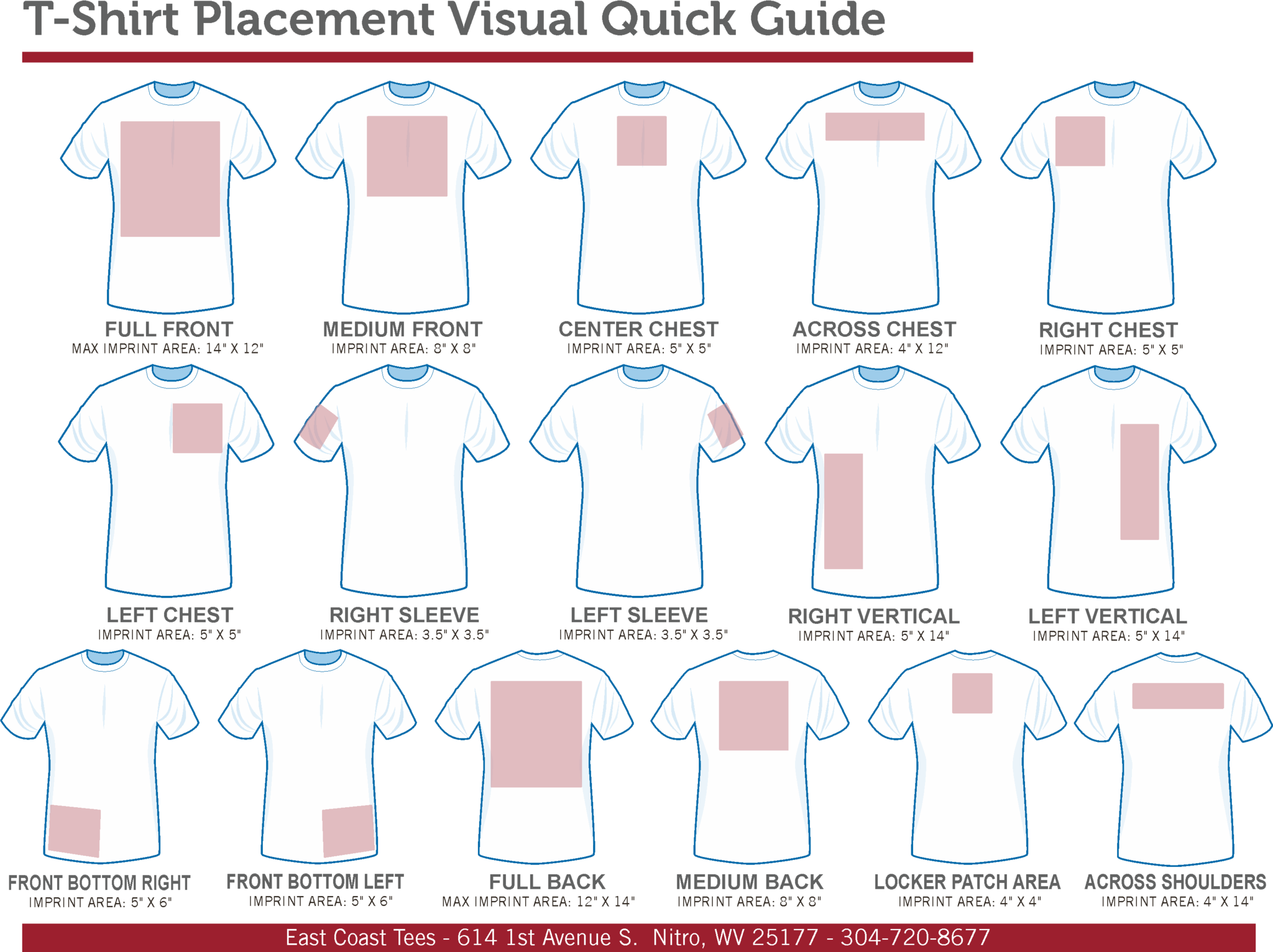 T-shirt Placement Guide ECT Design Center